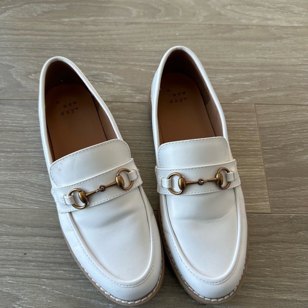 White loafers